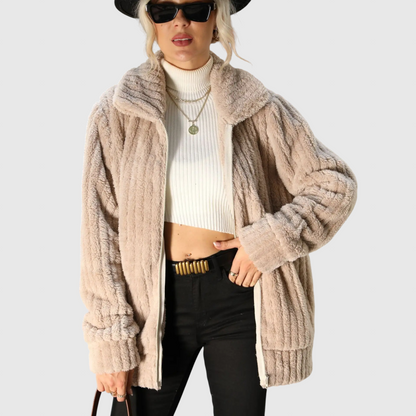 Hayden - Elegantní kabát s kožešinou