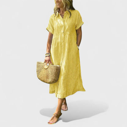 Angela - Vzdušné Pruhované Šaty