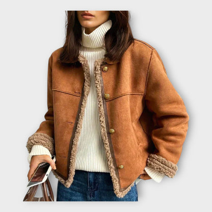 Elegantní kožená bunda s teplou podšívkou a nadčasovým stylem