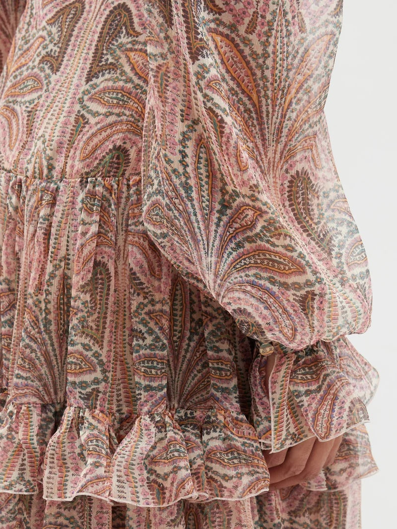 Maxi šaty Ayla s vintage paisley potiskem
