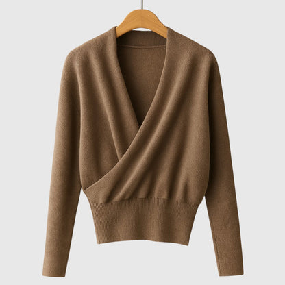 Elena – Zavinovací pletený svetr Premium