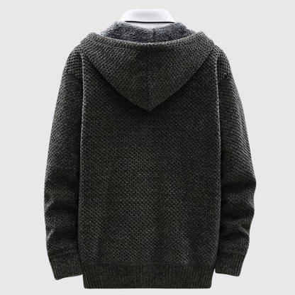 Mojmír – Pletený kabát s kapucí