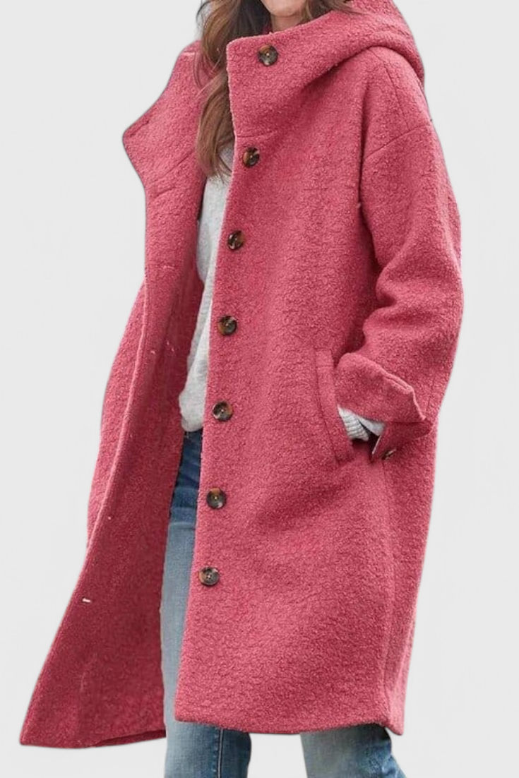 Elegantní zimní kabát Penelope s kapucí