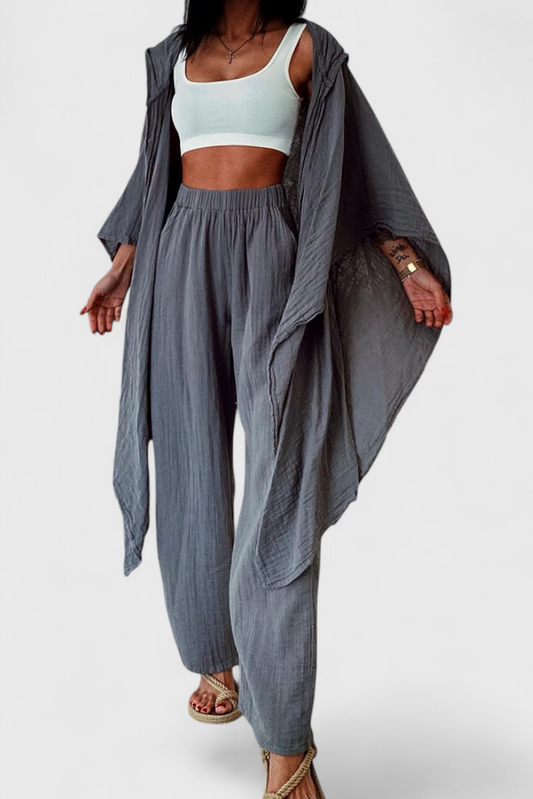 Dvoudílná souprava Henley Casual s kardiganem