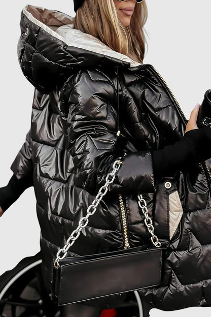 Nolwen – Elegantní dámský kabát s kapucí