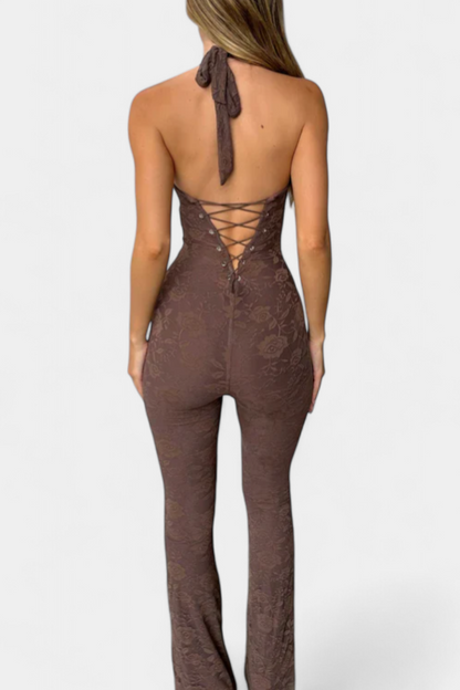 Overal Kendra Lace Halter s nastavitelnými zády