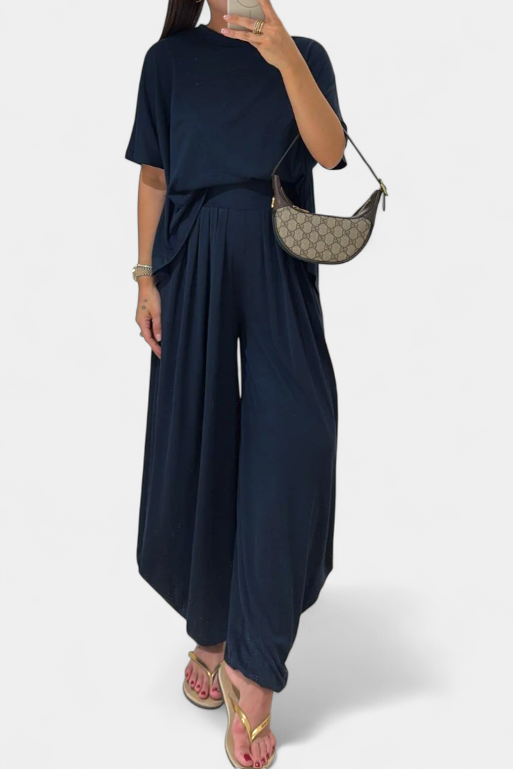 Souprava Trista Casual Soft Top a Wide Leg Kalhot