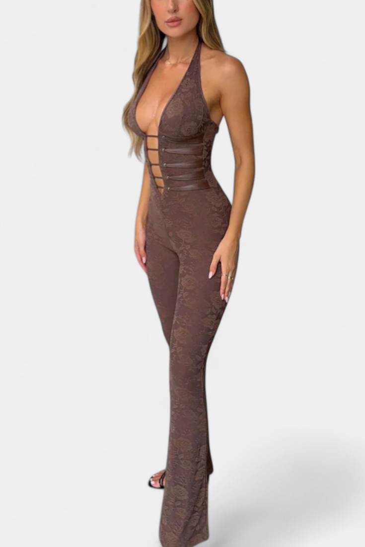 Overal Kendra Lace Halter s nastavitelnými zády