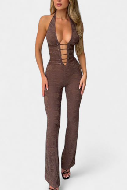 Overal Kendra Lace Halter s nastavitelnými zády