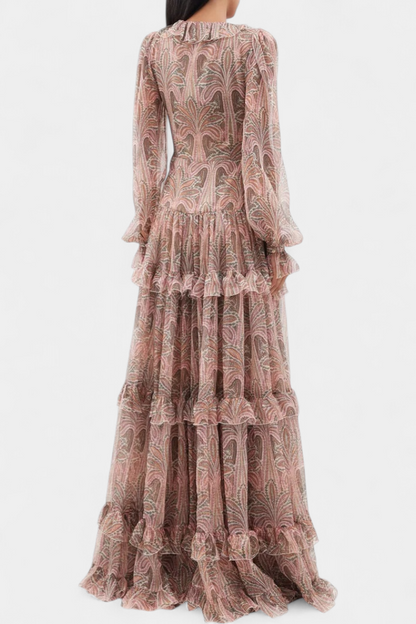 Maxi šaty Ayla s vintage paisley potiskem